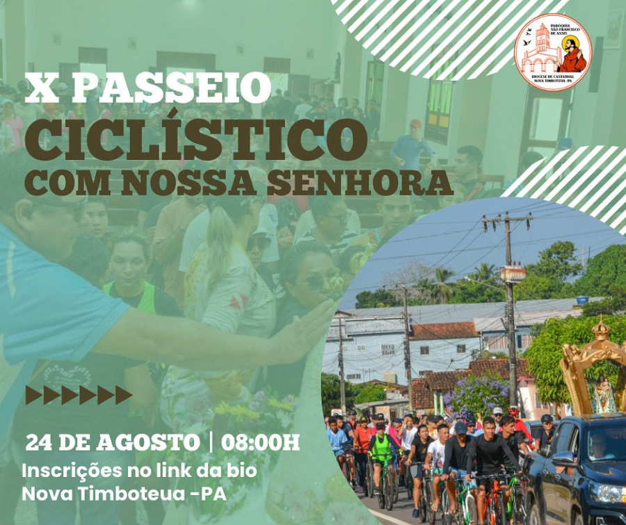X Passeio Ciclístico com Nossa Senhora une fé, devoção e esporte em Nova Timboteua