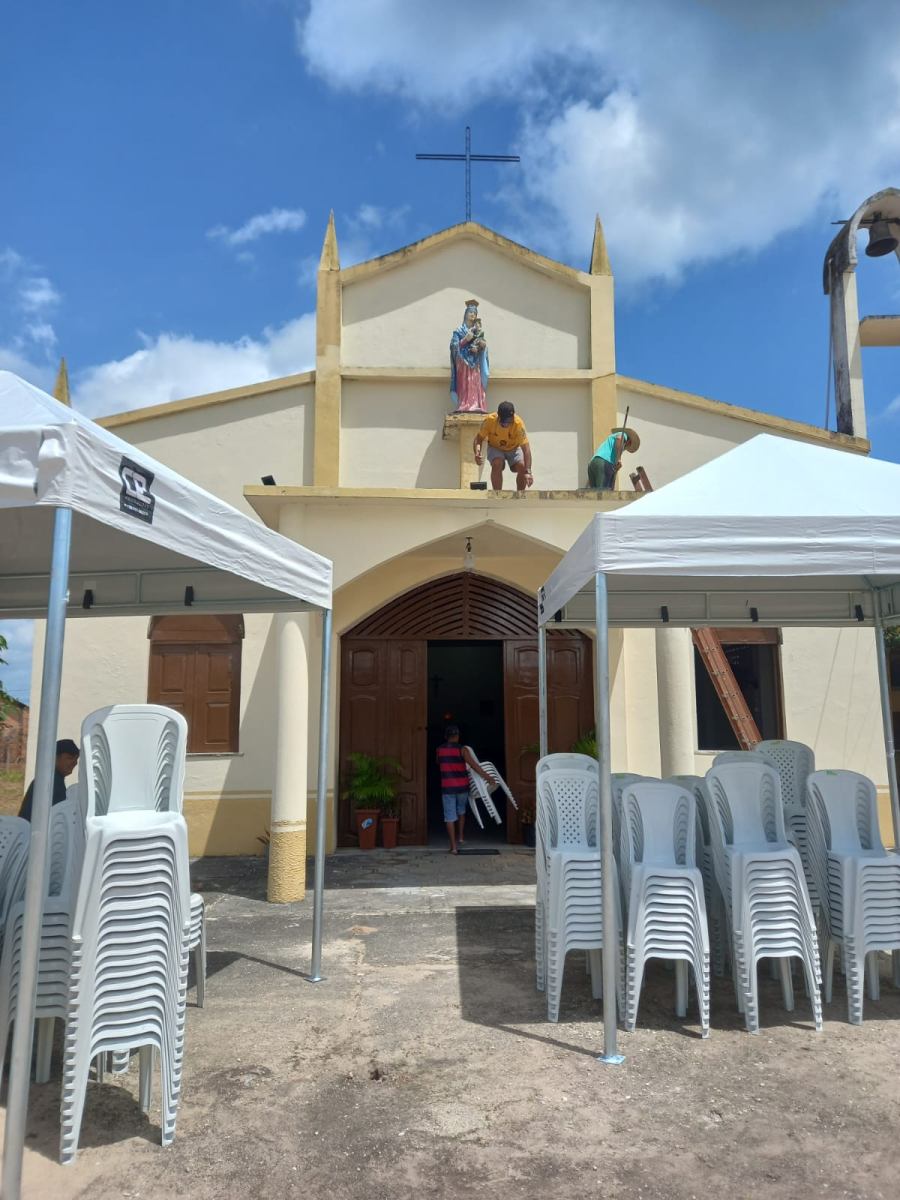 Comunidade N.Sª do Perpétuo Socorro, no bairro paraíso está pronta para receber a Rainha da AMAZÔNIA e dos católicos Timboteuenses .
